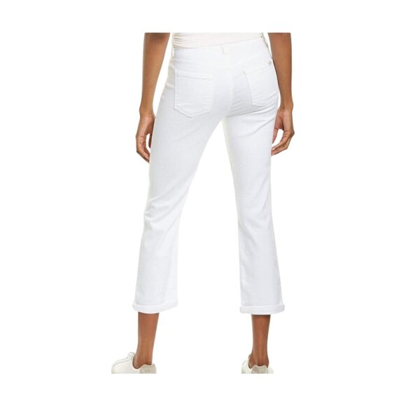 NEW JEN7 BY 7 FOR ALL MANKIND  Straight Crop & Roll White sculpting jean 8 NWT - Picture 2 of 4